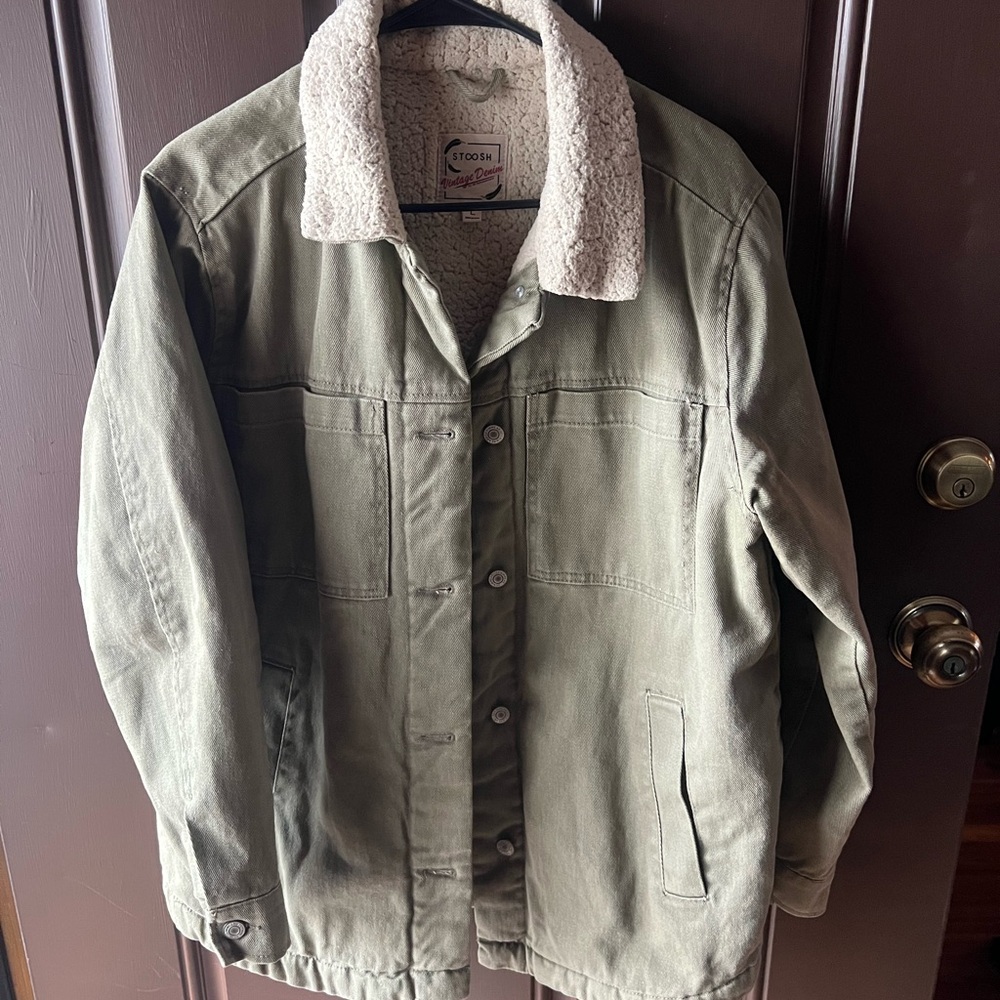 Stoosh Vintage Denim Men's Green Jacket